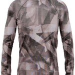 BlackStrap Summit Crew Top Baselayer 2024 - A black crew-neck top with a geometric pattern of white lines and shapes.