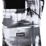 BlackStrap Team Hood Print Balaclava 2024 - A black and white balaclava with a hood featuring a team print design.