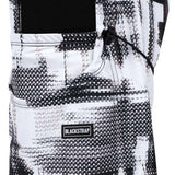 BlackStrap Team Hood Print Balaclava 2024 - A black and white balaclava with a hood featuring a team print design.