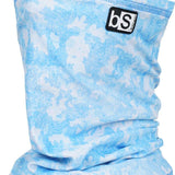 BlackStrap The Tube Print Dual Layer 2024 - A blue and white snowboard mask with a repeating pattern of black snowboards.