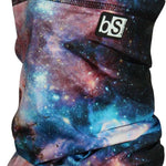 BlackStrap The Tube Print Dual Layer 2024 - A black balaclava with a white and red print design featuring a mountainous landscape.