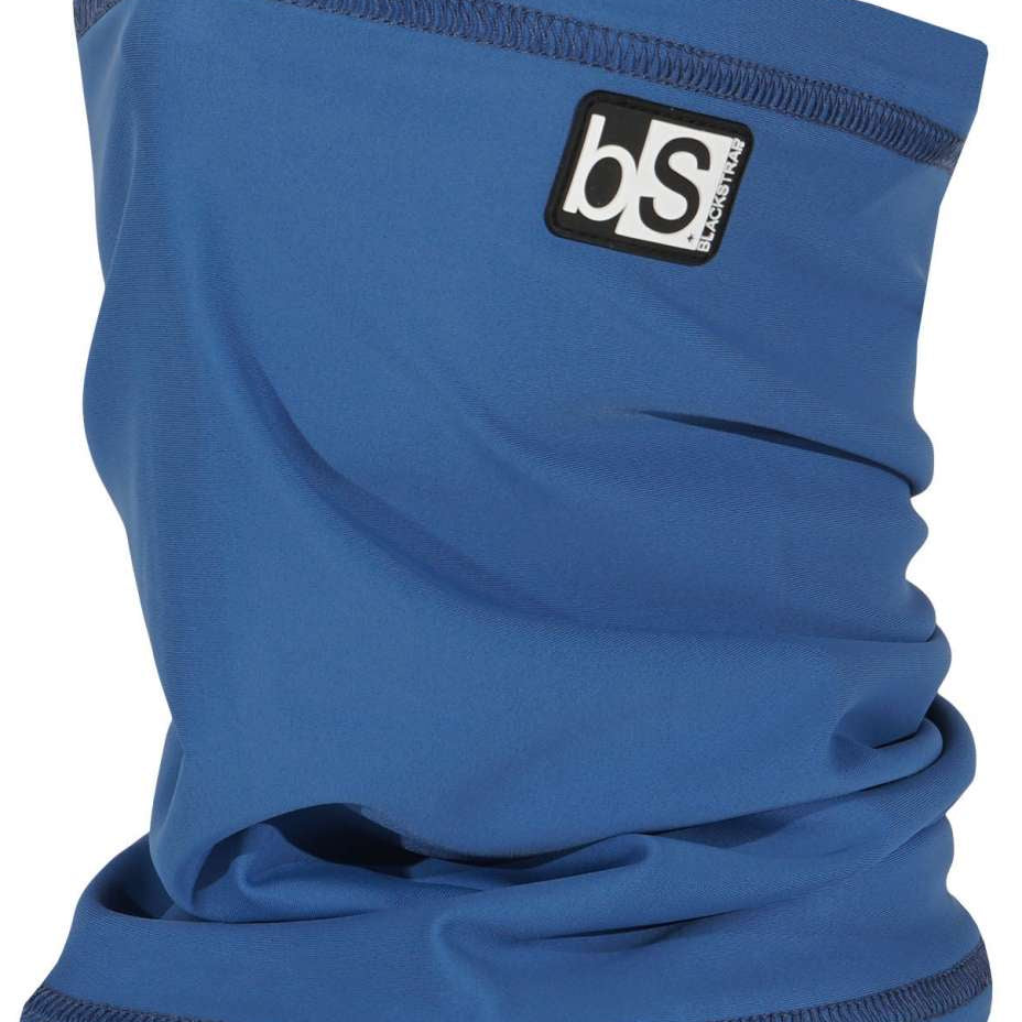 BlackStrap The Tube Solid Dual Layer 2024 - A royal blue neck gaiter with a black logo patch on the front.