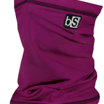 BlackStrap The Tube Solid Dual Layer 2024 - A solid purple balaclava with a black zipper on one side.