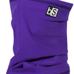BlackStrap The Tube Solid Dual Layer 2024 - A solid purple balaclava with a black logo patch on the upper right side.