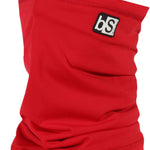 BlackStrap The Tube Solid Dual Layer 2024 - A solid red balaclava with a black logo patch on the upper right side.