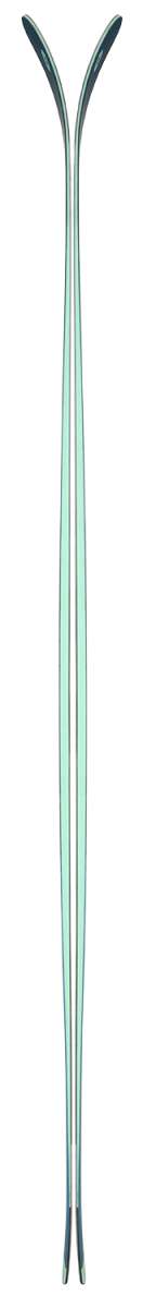 Blizzard Women's Black Pearl 82 Ski 2024 - A black ski with a white stripe down the middle and a silver tip.