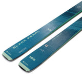 Blizzard Women's Black Pearl 82 Ski 2024 - A dark blue ski with a subtle white pattern and silver lettering.