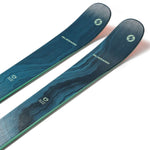 Blizzard Women's Black Pearl 82 Ski 2024 - A dark blue ski with a wavy pattern and white lettering.