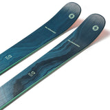 Blizzard Women's Black Pearl 82 Ski 2024 - A dark blue ski with a wavy pattern and white lettering.