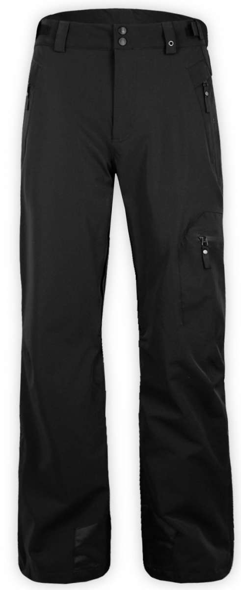 Boulder Gear Cruiser Insulated Pant 2024 - Black insulated ski pants with zippered pockets and adjustable waistband.