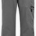 Boulder Gear Cruiser Insulated Pant 2024 - A pair of gray snow pants with a black waistband and two zippered pockets on the side.