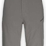 Boulder Gear Dispatch Removable Bib Pant 2022 - A pair of gray snow pants with black suspenders and a black logo on the left thigh.