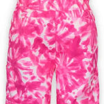 Boulder Gear Girls Hailey Insulated Bib 2022-2023 - A pink and black insulated bib with a floral pattern on the lower portion.