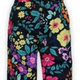 Boulder Gear Girls Hailey Insulated Bib 2024 - A black bib with a colorful floral pattern of pink, purple, yellow and green flowers.