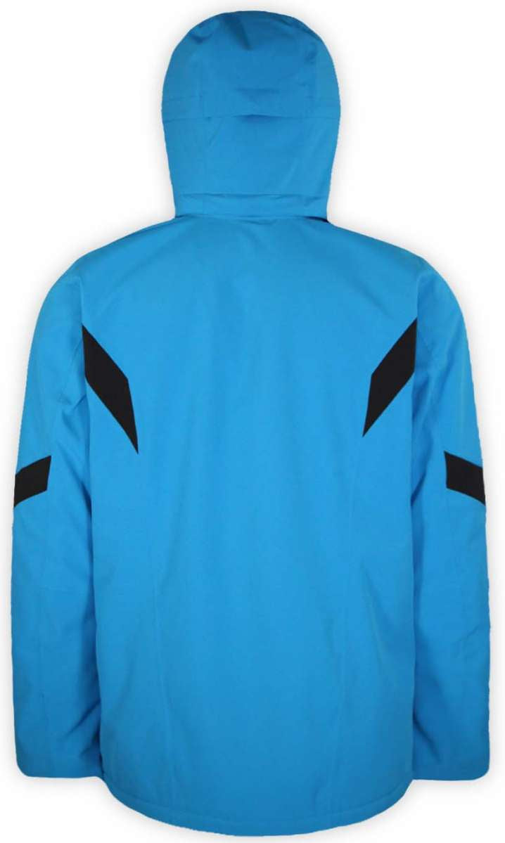 Boulder Gear Hyper Tech Insulated Jacket 2022-2023 - A bright blue jacket with black diagonal stripes on the shoulders and sleeves.