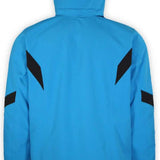 Boulder Gear Hyper Tech Insulated Jacket 2022-2023 - A bright blue jacket with black diagonal stripes on the shoulders and sleeves.