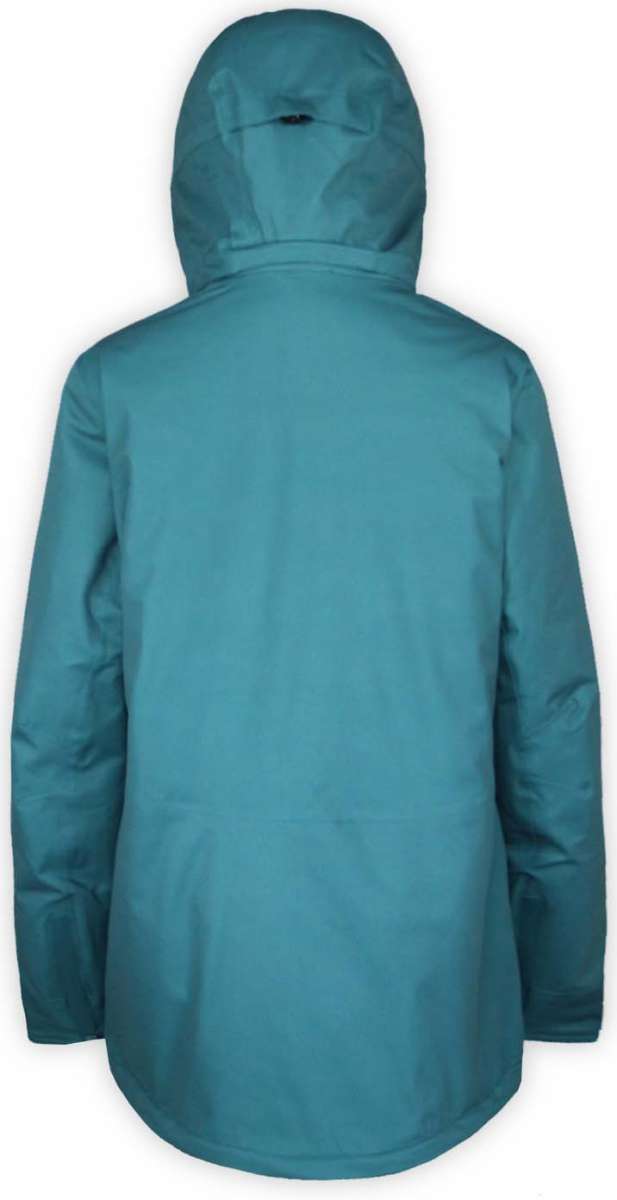 Boulder Gear Women's June Insulated Jacket 2022-2023 - A women's insulated jacket with a hood, featuring a solid black color and zippered pockets on both sides.