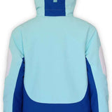 Boulder Gear Junior's Charlotte Insulated Jacket 2022-2023 - A light blue jacket with a darker blue stripe on the hood and white accents on the sleeves.