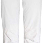 Boulder Gear Women's Journey Insulated Pant 2023 - White snow pants with black logo on left thigh and adjustable Velcro straps at waist.