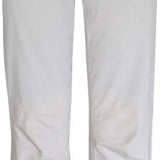 Boulder Gear Women's Journey Insulated Pant 2023 - White snow pants with black zipper and buckle details on waistband.