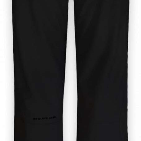 Boulder Gear Ladies Journey Insulated Pant 2024 - Black insulated ski pants with a subtle logo on the left thigh and a small pocket on the right hip.