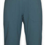Boulder Gear Ladies Ski Bum Bib Pant 2024 - A pair of dark gray bib pants with black buckles and zippers, featuring a subtle pattern on the fabric.