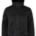 Boulder Gear Teton Insulated Jacket 2022-2023 - A black insulated jacket with a hood, featuring two chest pockets and two side pockets.