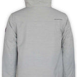 Boulder Gear Teton Insulated Jacket 2022-2023 - A light gray jacket with a hood, featuring black hardware and a small logo on the left chest.