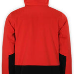Boulder Gear Volt Tech Insulated Jacket 2022-2023 - A red and black insulated jacket with a hood, featuring a zippered front and two side pockets.