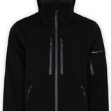 Boulder Gear Volt Tech Insulated Jacket 2022-2023 - A black jacket with a hood, featuring two zippered pockets on either side and a central zipper down the front.