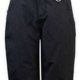Boulder Gear Youth Pinnacle Insulated Bib 2022-2023 - Black bib-style snow pants with adjustable straps and silver buckles, featuring a subtle white logo on the left thigh.