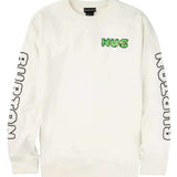 Burton 2011 Nug Crew - A white crewneck sweatshirt with a green and black graphic on the chest.