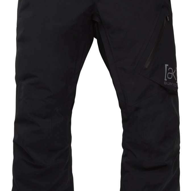 Burton AK GORE-TEX Cyclic Pant 2023 - Black pants with a subtle white logo on the left thigh and a small Burton logo near the right hip pocket.
