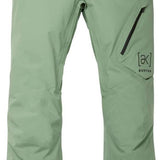 Burton AK GORE-TEX Cyclic Pant 2023 - A pair of khaki green snow pants with a black zipper on the left leg.
