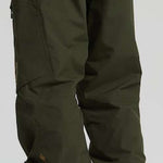Burton AK GORE-TEX Cyclic Pant 2023 - Dark green pants with a subtle pattern of thin, darker stripes on the side seams and belt loops.