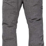 Burton Ballast Gore 2L Pant 2024 - A pair of gray snow pants with a subtle grid pattern and two zippered pockets on the side.