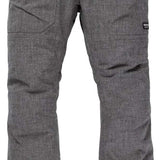 Burton Ballast Gore 2L Pant 2024 - A pair of gray snow pants with a subtle grid pattern and two zippered pockets on the side.
