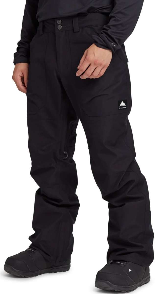 Burton Ballast Gore 2L Pant 2024 - Black pants with a white logo on the left thigh.