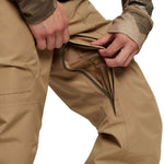 Burton Ballast Gore 2L Pant 2024 - A pair of khaki-colored snow pants with a zippered fly and two front pockets.