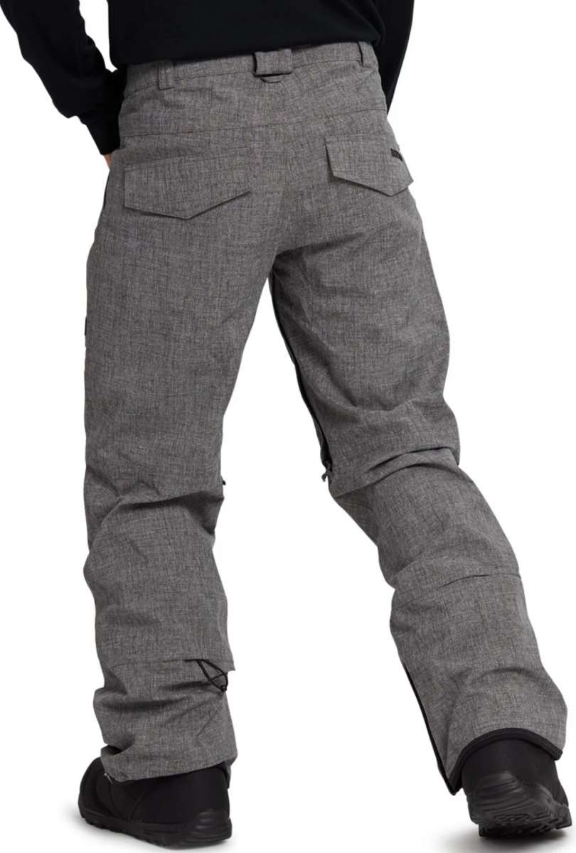 Burton Ballast Gore 2L Pant 2024 - Black snow pants with a subtle white pattern and black drawstring at waist.