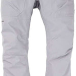 Burton Ballast Gore 2L Pant 2024 - A pair of light gray snow pants with a subtle pattern and two zippered pockets on either side.