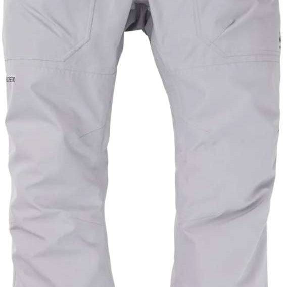 Burton Ballast Gore 2L Pant 2024 - A pair of light gray snow pants with a subtle pattern and two zippered pockets on either side.