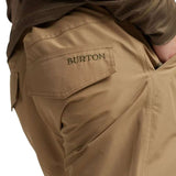 Burton Ballast Gore 2L Pant 2024 - A pair of khaki-colored snow pants with a zippered pocket on the side and a logo patch on the left thigh.