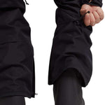 Burton Ballast Gore 2L Pant 2024 - Black waterproof pants with a zippered pocket on the right thigh and adjustable Velcro straps at the waist.