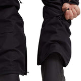 Burton Ballast Gore 2L Pant 2024 - Black waterproof pants with a zippered pocket on the right thigh and adjustable Velcro straps at the waist.