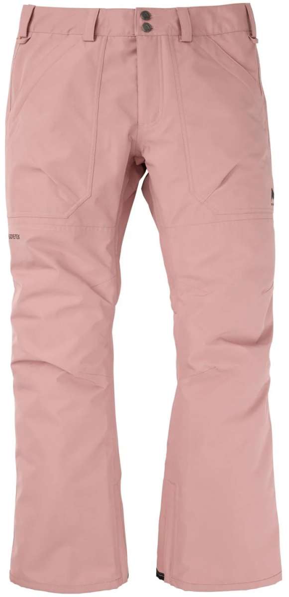 Burton Ballast Gore 2L Pant 2024 - A pair of light pink snow pants with a subtle pattern and two black buttons on the waistband.