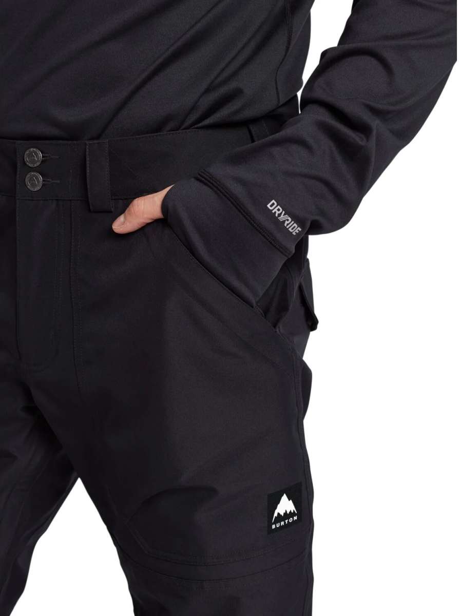 Burton Ballast Gore 2L Pant 2024 - Black pants with a white logo on the left leg.
