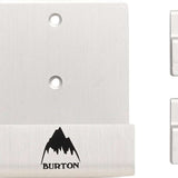 Burton Collector ED Wall Mounts 2024 - White wall mount with two screw holes and a small circular hole for hanging.