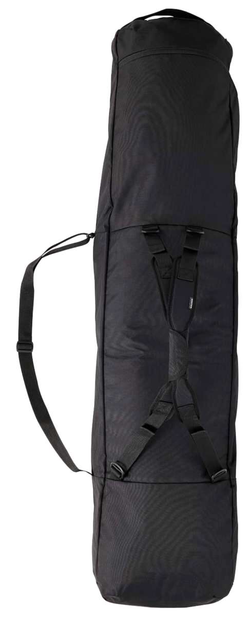 Burton Commuter Space Sack 2024 - Black duffel bag with zippered top and adjustable shoulder strap.