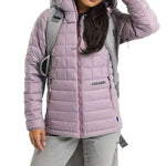 Burton Commuter Space Sack 2024 - A gray duffel bag with a zippered top and black handles.